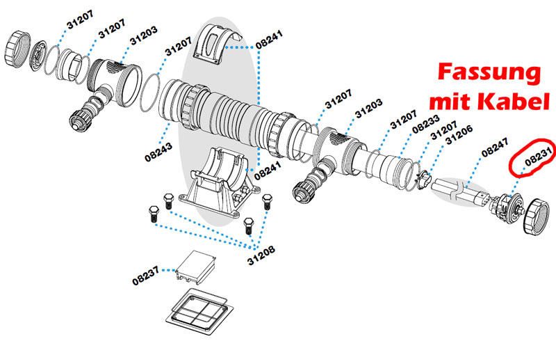 sera-pond-24w-uvc-system-ersatzteil-fassung-kabel-08231