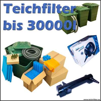 Teichfilter 30000 Liter Eco mit 12 Volt Pumpe und UVC