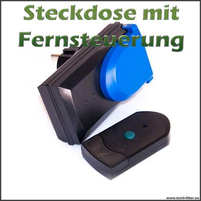 Steckdose mit Fernbedienung für Teichpumpen