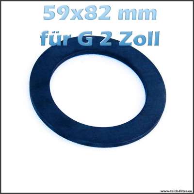 Dichtung EPDM Gummi 85 x 67 x 4 mm für G 3 Zoll Innengewinde für