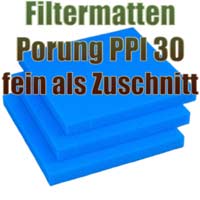 Filtermatten 50x50x3 cm in PPI 10, 20 und 30