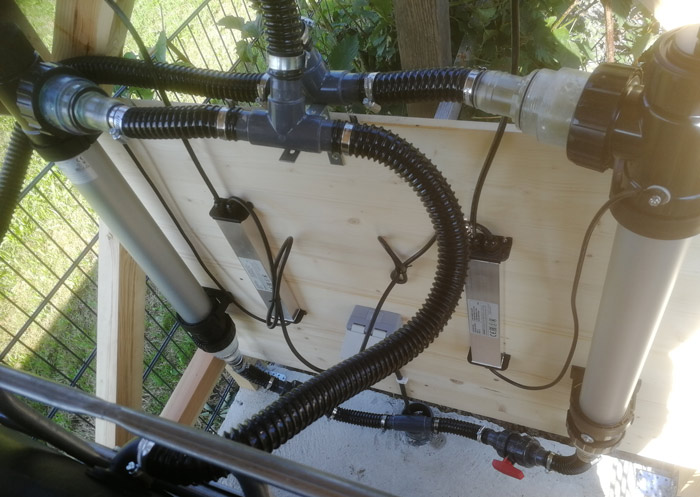 Erfahrung mit IBC Filtersystem aus 3 Tanks am Schwimmteich mit 200000 l