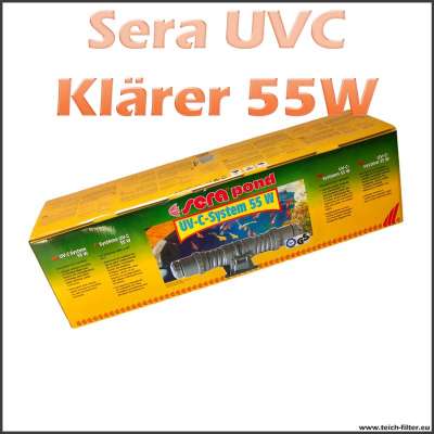 55 Watt UVC Klärer Sera für Teichfilter bis 50000 Liter Wasser