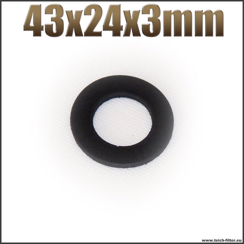 Dichtung 43 x 24 x 3 mm schwarz EPDM Gummidichtung flach