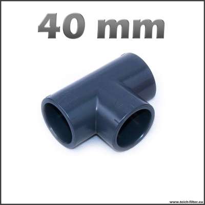 40 mm T-Stück aus PVC Kunststoff für Schläuche und Rohre